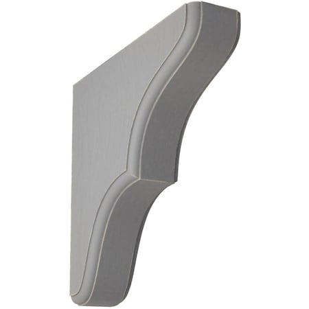 Ekena Millwork 1 3/4"W x 7 1/2"D x 7 1/2"H Stratford Wood Vintage Decor Bracket, Pebble Grey BKTWD02X08X08STPG